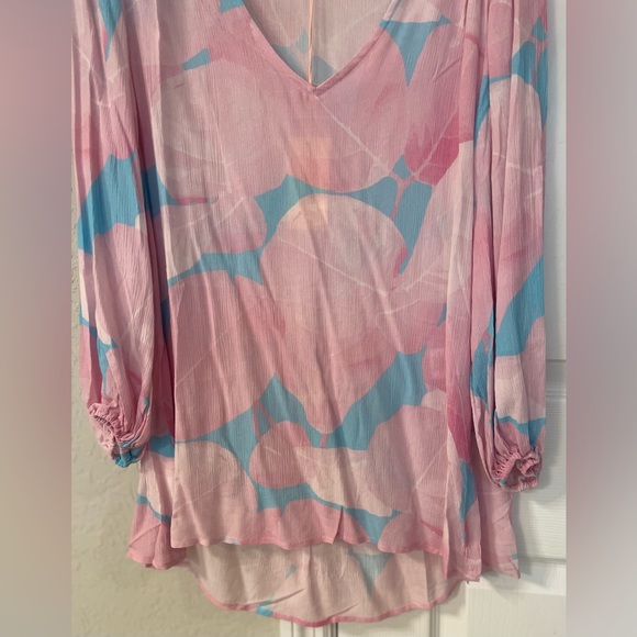 Hutch Women’s Sheer Floral 3/4 Sleeve Tunic/Blouse-XS/NWT-Sold Out Everywhere - Picture 5 of 16